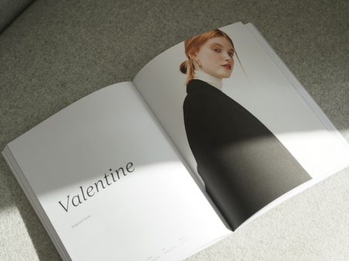 opened page Valentine magazine