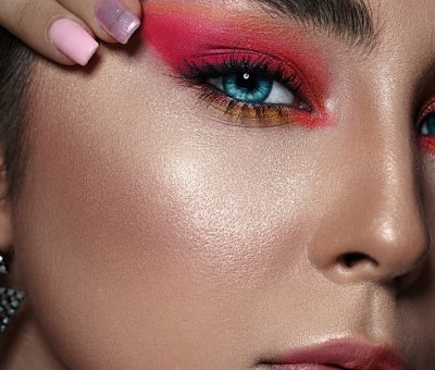 woman with pink lipstick and silver ring
